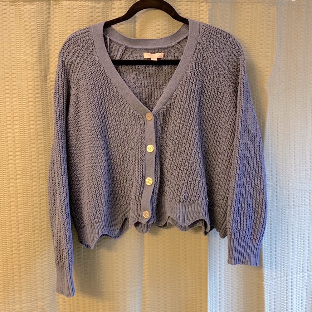 Lauren Conrad blue knit sweater size M